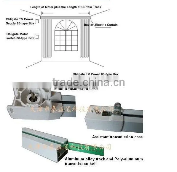 TDX4467 x10 smart home electric&manual curtain motor/electric curtain control system