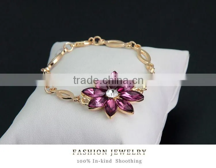 Women Bridal Wedding Jewelry Sets Charm Crystal Flower Pendant Jewelry Sets Shininy Bijoux Femme 2016