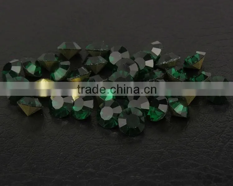 China round Point back rhinestone, foiled back mc Chatons, mc stones for Jewellery