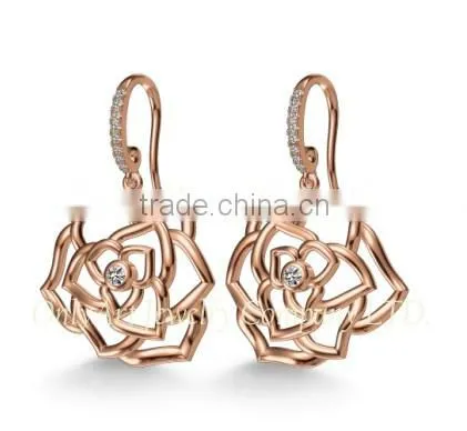 Make custom 925 sterling silver jewelry earrings top quality jewelry display