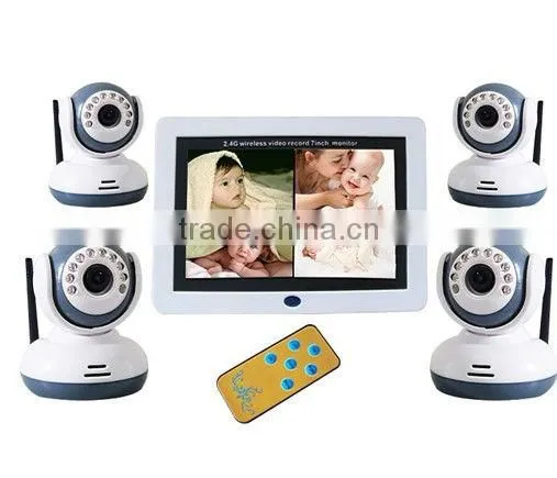 2.4GHz 7inch digital baby monitor support 32GB memory card