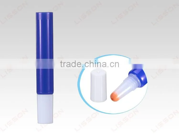 Round Lip Gloss Plastic Tube With Soft Rubber To Protect Lip