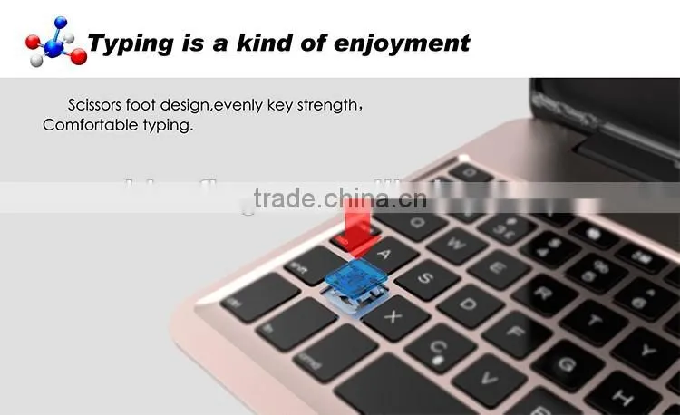 CE&FCCPassed factory supply backlit keys Bluetooth keyboard case for Min4 wireless clamshell Bluetooth keyboard case whosale