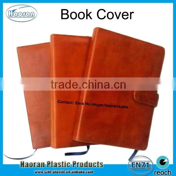 Customized design clear pvc zipper slide book cover