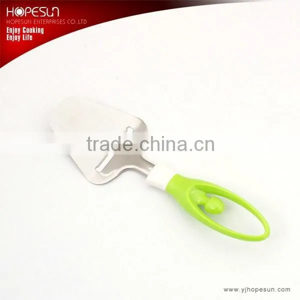 High grade kitchen tool colorful handle metal cheese shovel spatula