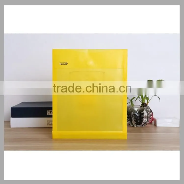 Transparent string closure envelope pp plastic clear document file bag a4 size file folder