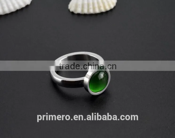 Natural Tiger Eye Stainless Steel Opal Stone Finger Ring Women Ring Bijoux Fashion