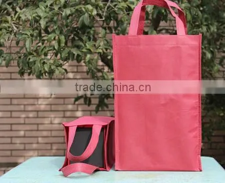factory price non woven wine bags with handle