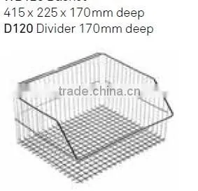 Chrome Wire Wall Panel Basket