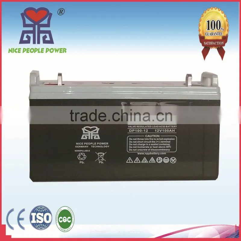 12V100AH vrla battery for the solar DC fan with With Rich Professional Experience