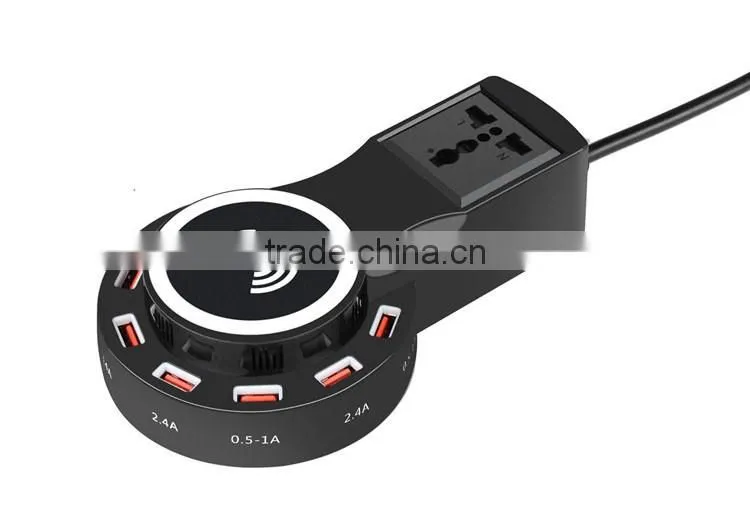 Univeral uk plug socket multi usb port wireless charging station for Samsung s7