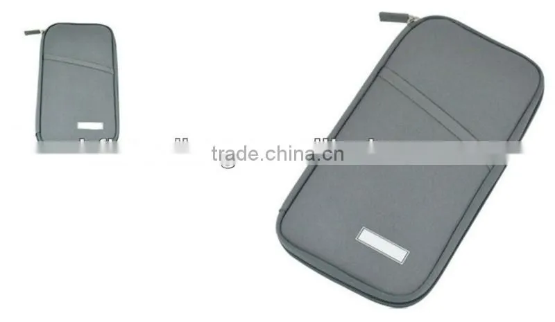600D Polyester Travel Passport Holder/Credit Card Bag