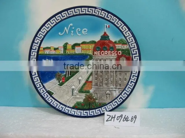 handmade round ceramic fridge magnet souvenir