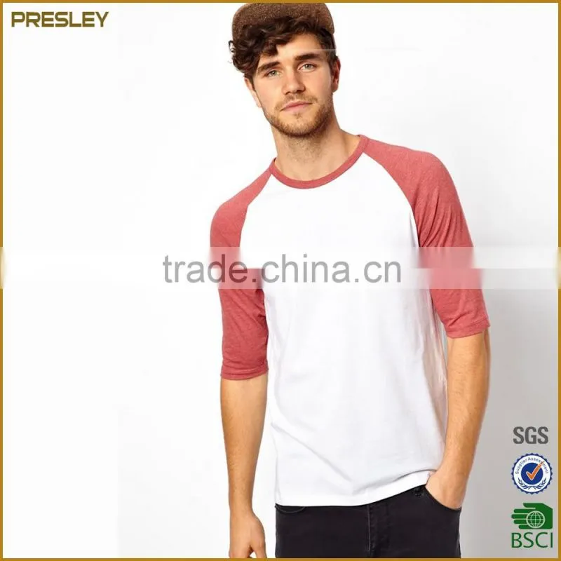 2016 custom raglan 3/4 baseball t shirts wholesale short sleeve cotton raglan jersey t shirts printing design