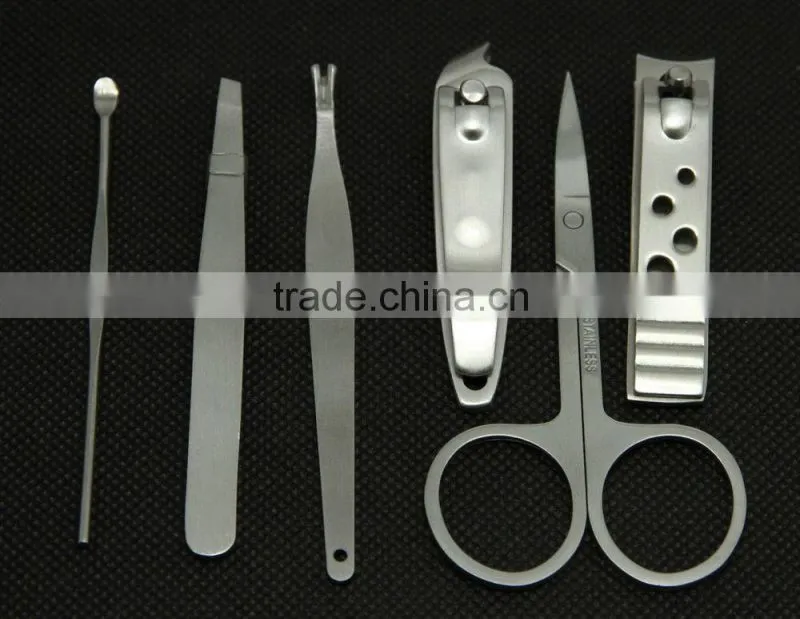 NEW 1SET(6pcs) Nail Care Manicure Pedicure Set Travel Scissors Grooming Kit Tool