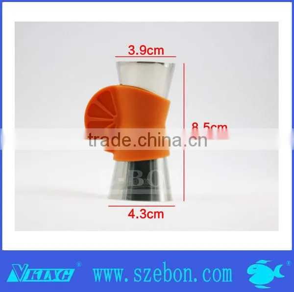 Hot sale gold printed stainless steel double jigger for advanced bar
