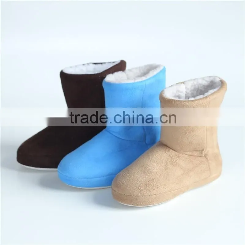 Sex ladies slipper microsuede boots with button