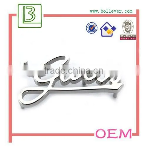 metal logo plate for clothing