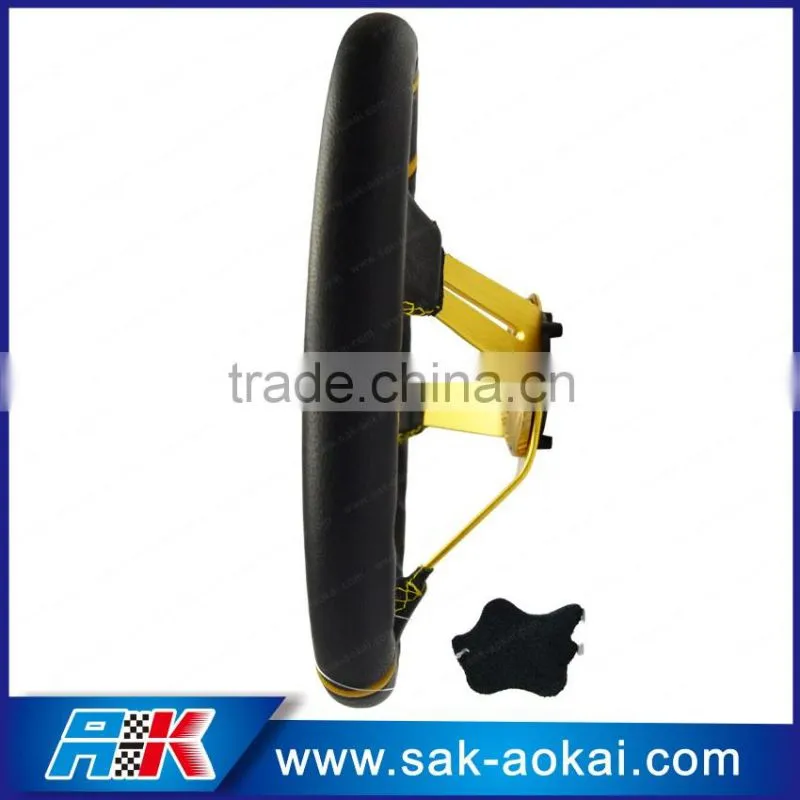 car pu wheel suede genuine leather steering wheel