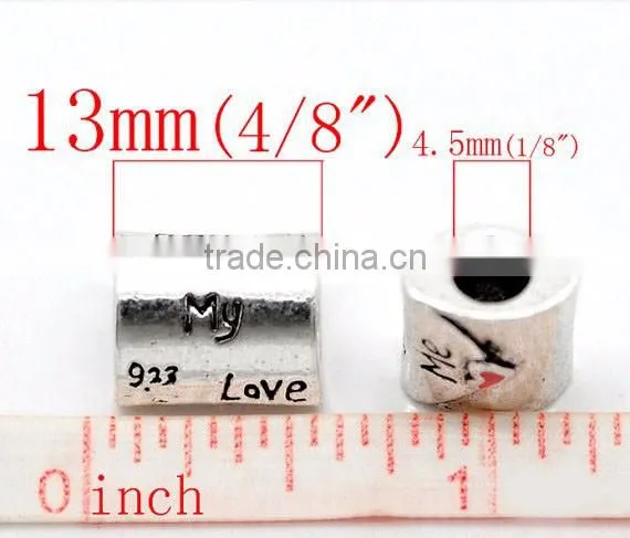 My Love Letter European Bead With Red Heart