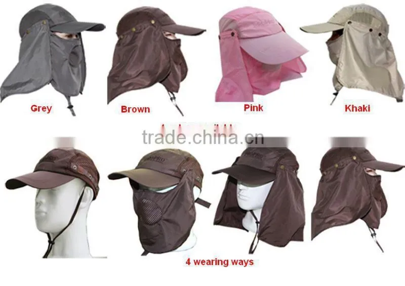 Breathable Multifunctional Sun Shield Flap Hat Cap Mask for Farming