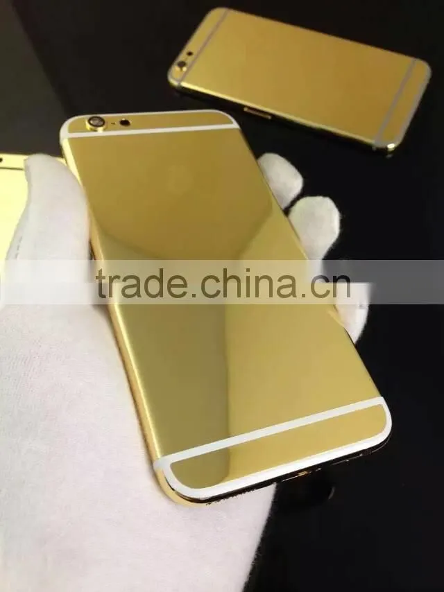new products 2016 for iphone 6s back housing 24kt gold with full buttons