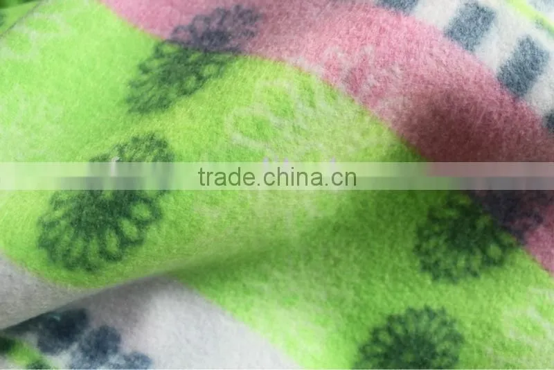 Printed polar fleece bedding set fabirc