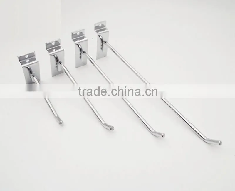 Hanging Hooks Supermarket Slatwall board Hooks chrome display stand hook