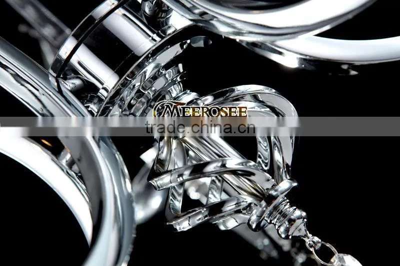 Contemporary Silver Chrome Crystal Chandelier Pendant Lamp 5 light Chandelier Crystal Light Fixture