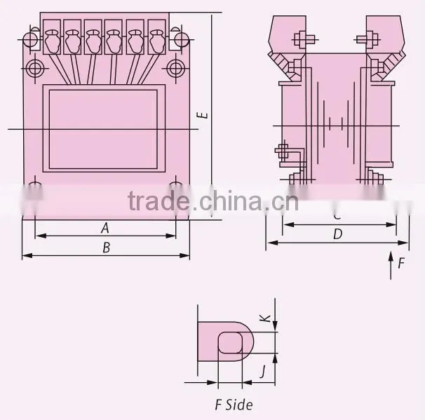 Manufacturer RBK-1500 Control Transformer 1500VA , With Terminal Block Transformer Single Phase /