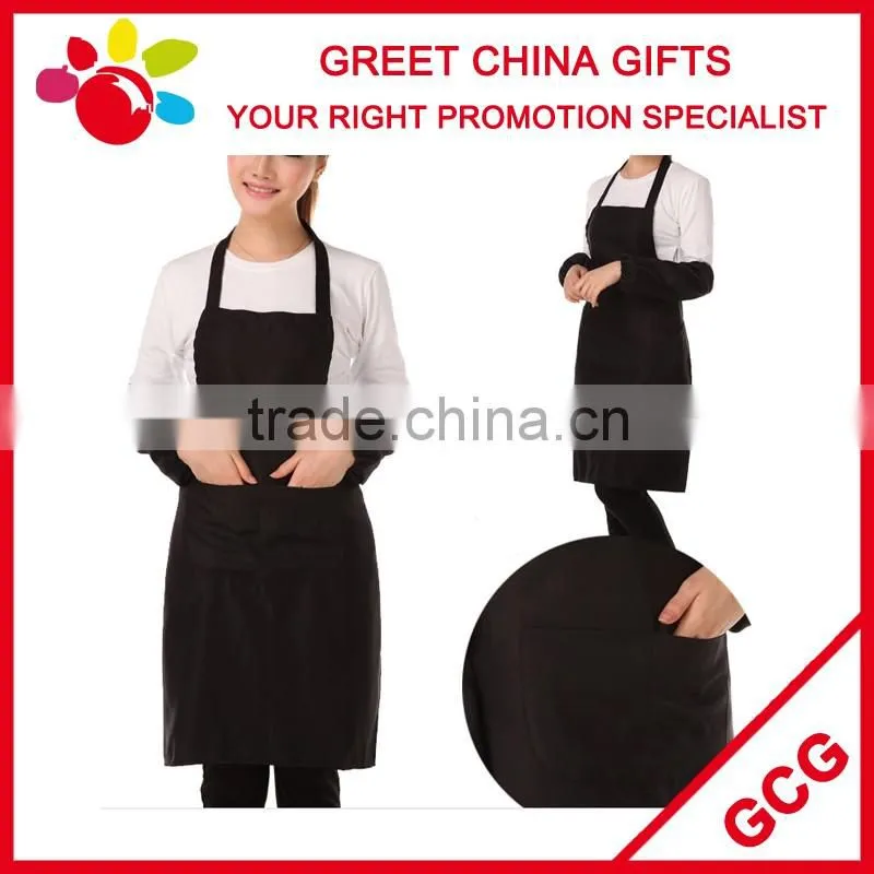 Polyester Cotton Blended Mixed Color Custom Bib Kitchen Apron with Pockets