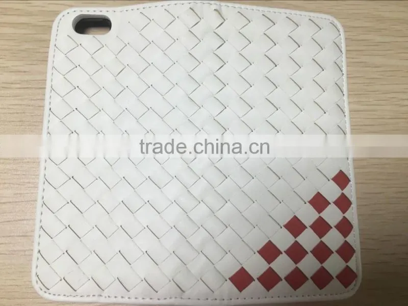 Customized Braided Wallet Style Leather+TPU Phone Cover Universal Phone Cases