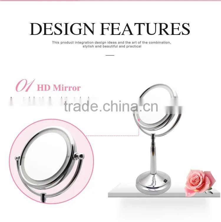 5X magnifying bathroom shaving mirror with LED light