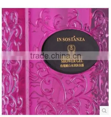 bran moisturizing rose bath shower gel