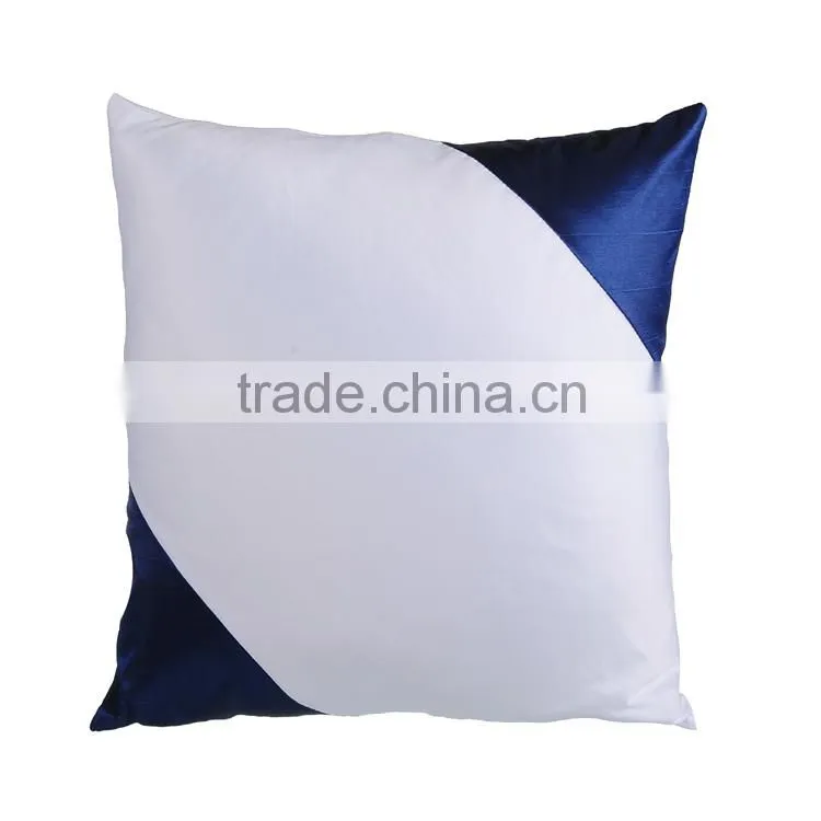 Custom style sublimation pillow cover with zipper in blue color