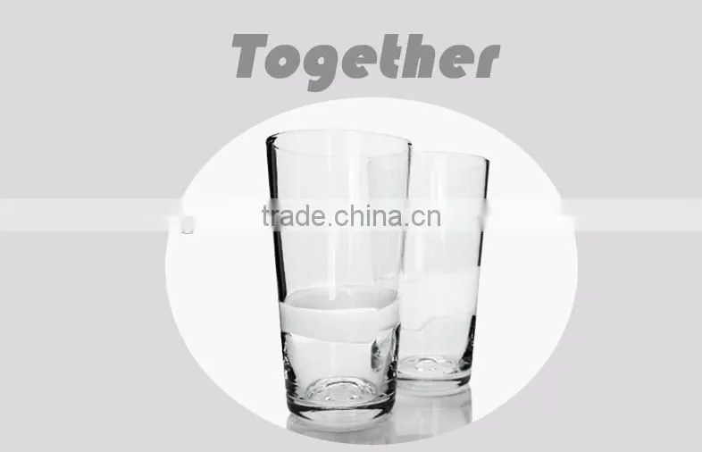 600ml Manufactury customized clear milk glass cup