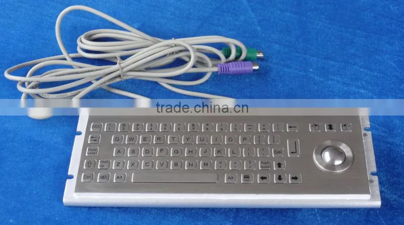 MINI type 68 keys compact format vandal proof IP65 stainless steel keyboard