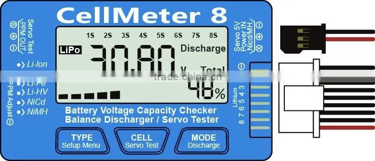 Newest !! 2-8 Cells LiHV Lipo Battery Tester Capacity checker Discharger