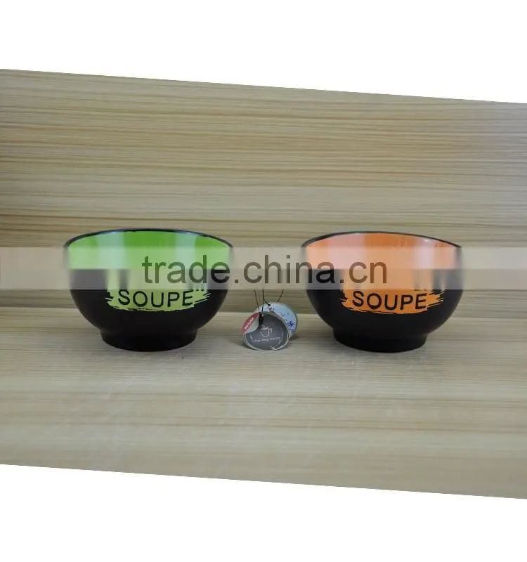 black matt finished with two handle ceramic salad bowl,ceramic soup bowl wholesale,ceramic bowl