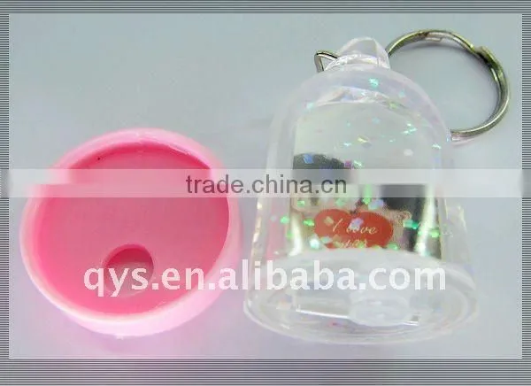 Acrylic Snow Globe Photo Insert Key Chain/ Key Ring