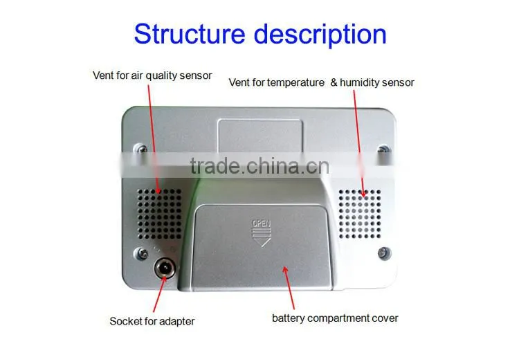 High accuracy multi-function indoor air quality monitor, portable CO2 monitor AQ-01