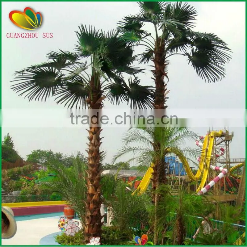 Customized palm tree hand-made artificial palm tree with fiberglass