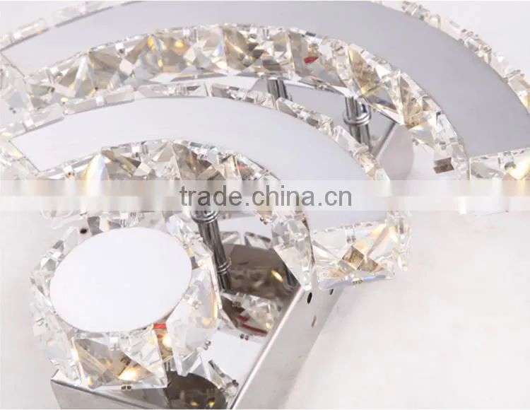 Wifi Design 220V LED Wall Lights K9 Crystal Decorative Wall Lamp