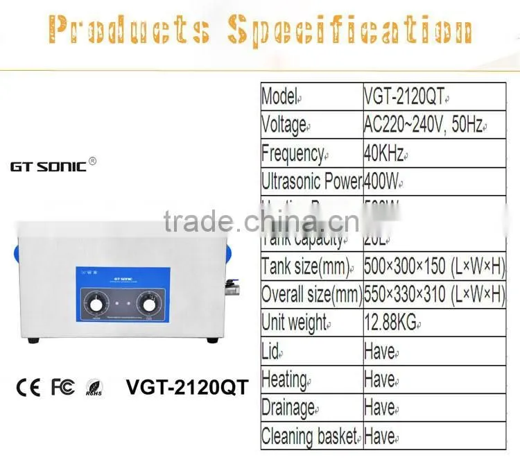 GT SONIC engine block ultrasonic cleaning machine VGT-2120QT