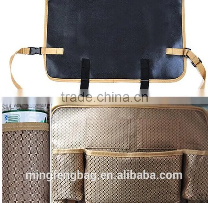 Custom High Quality Multifunction Jacquard Car Storage Bag and Car Back Seat Organizer