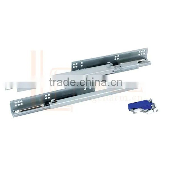 30kgs undermount push-open&soft closing drawer slide with alloy handle