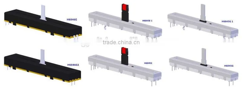 10k 60mm travel length slide potentiometer