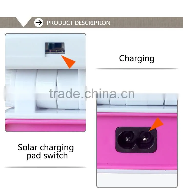2016 new solar rechargeable book lamp led