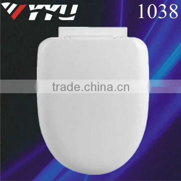 Plastic bathroom ware soft close ceramic toilet lid 1038