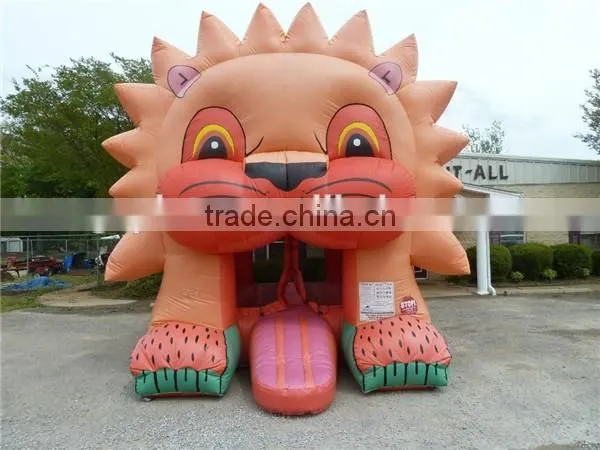 Inflatable lion bouncer / customized design inflatable cartoon animal bouncy toy